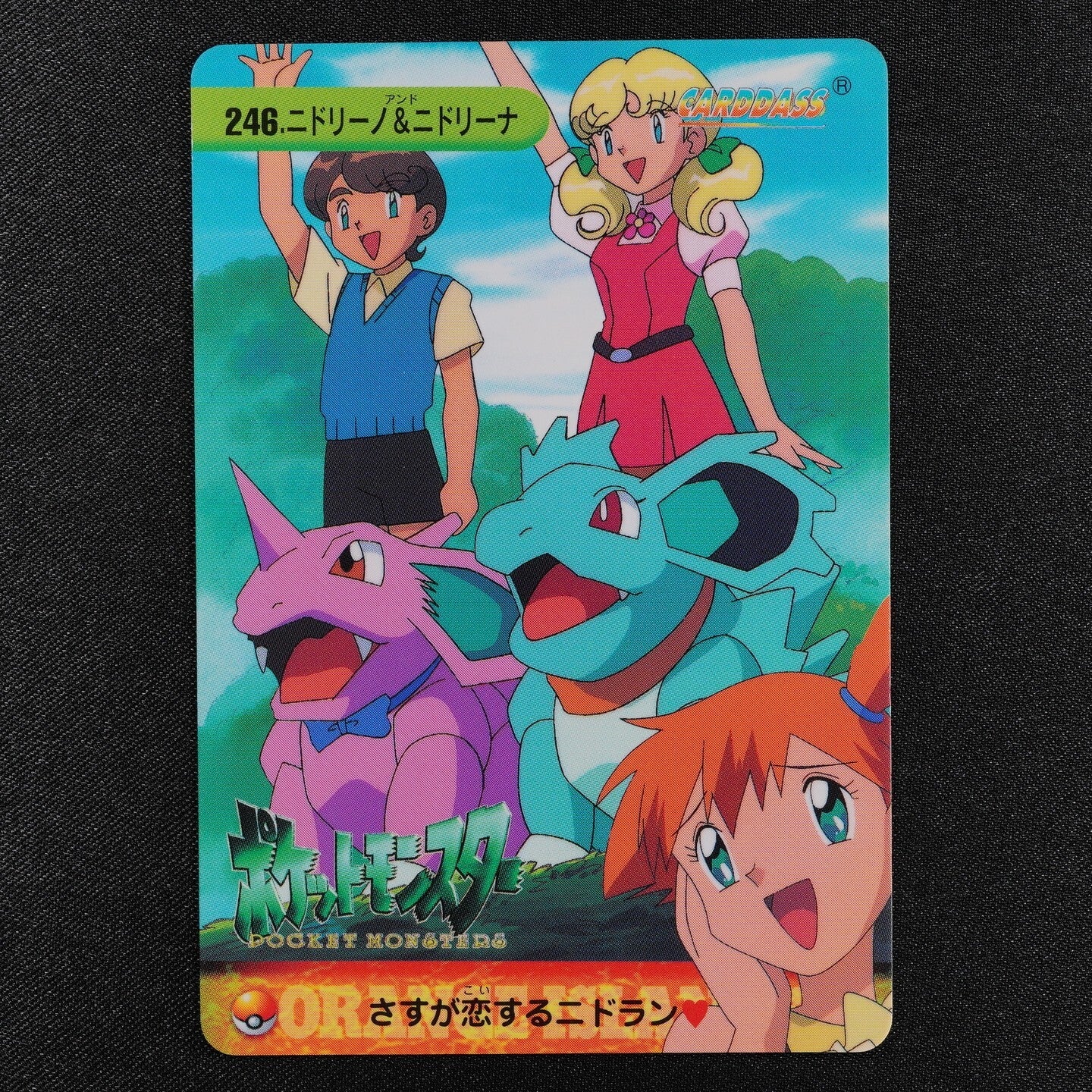 Pokemon Card Nidorino & Nidorina 246 Bandai Carddass 1999 Anime Collection F3388