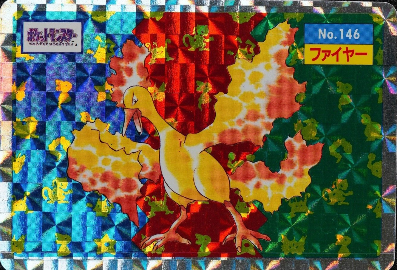Pokemon Card Moltres 146 Topsun Nintendo Prism Holo Japanese F3114