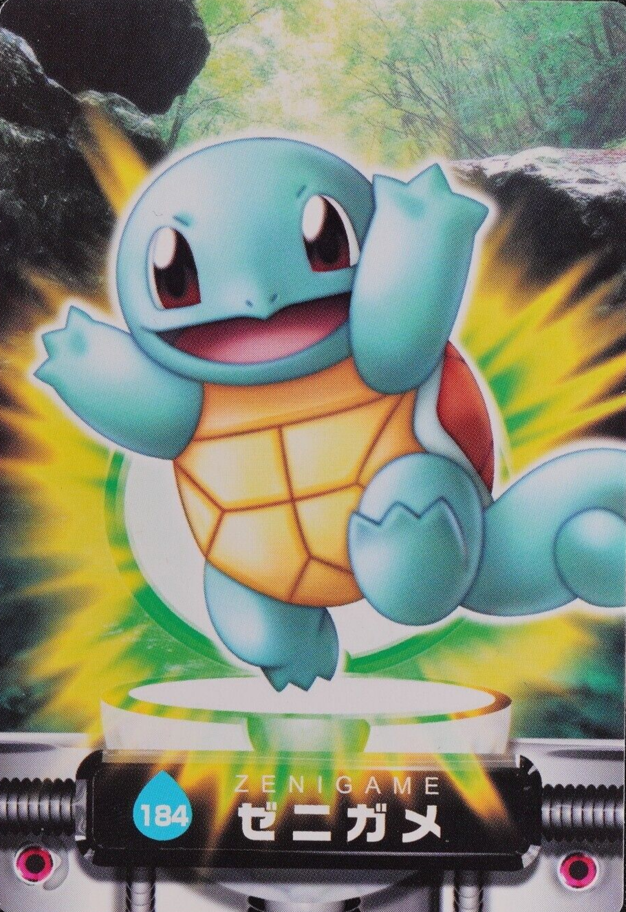 Pokemon Card Squirtle 184 Nintendo Japanese Zukan card F2472