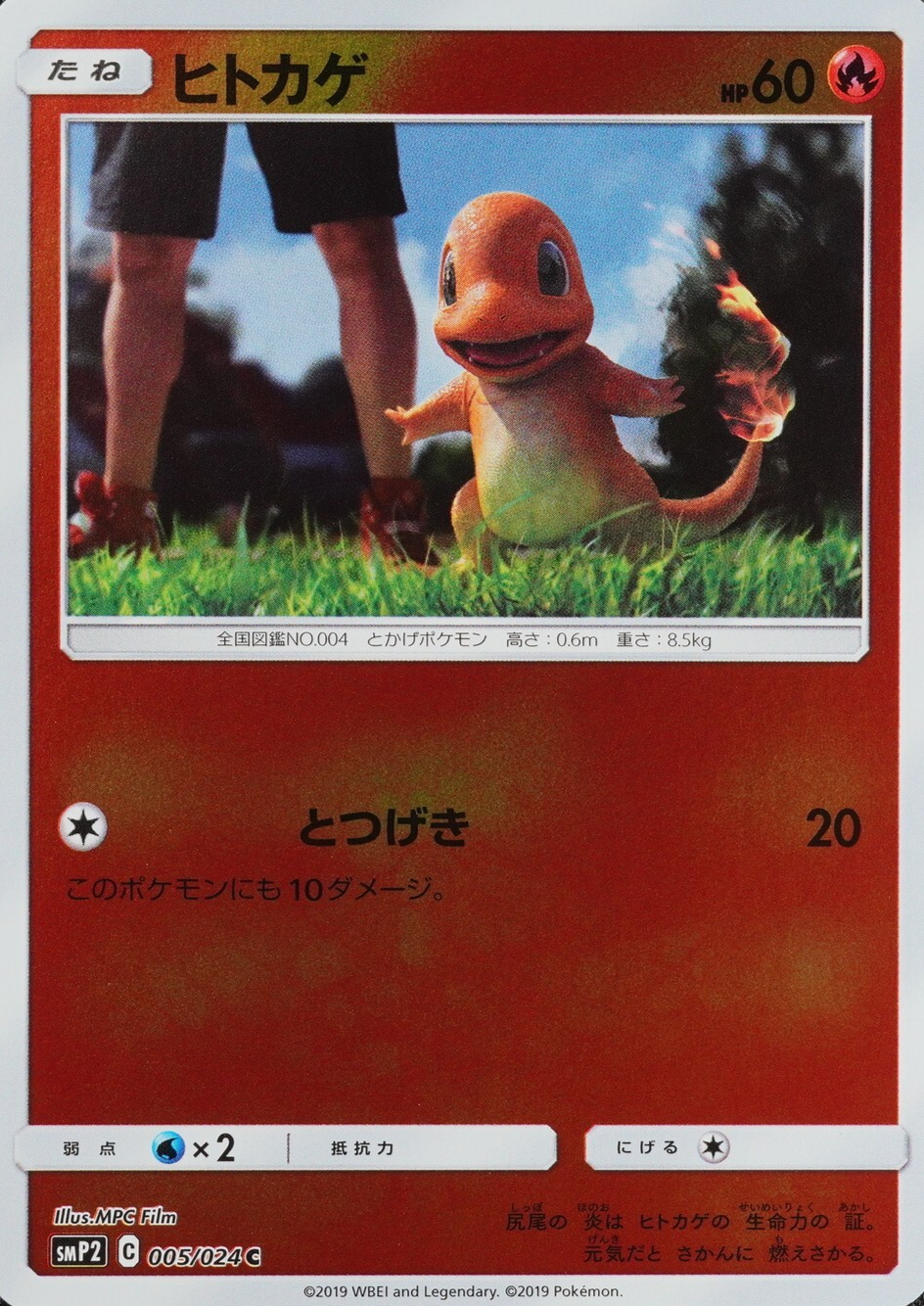 Pokemon Card Charmander SMP2 005/024 C Nintendo 2019 HP60 Japanese F7455
