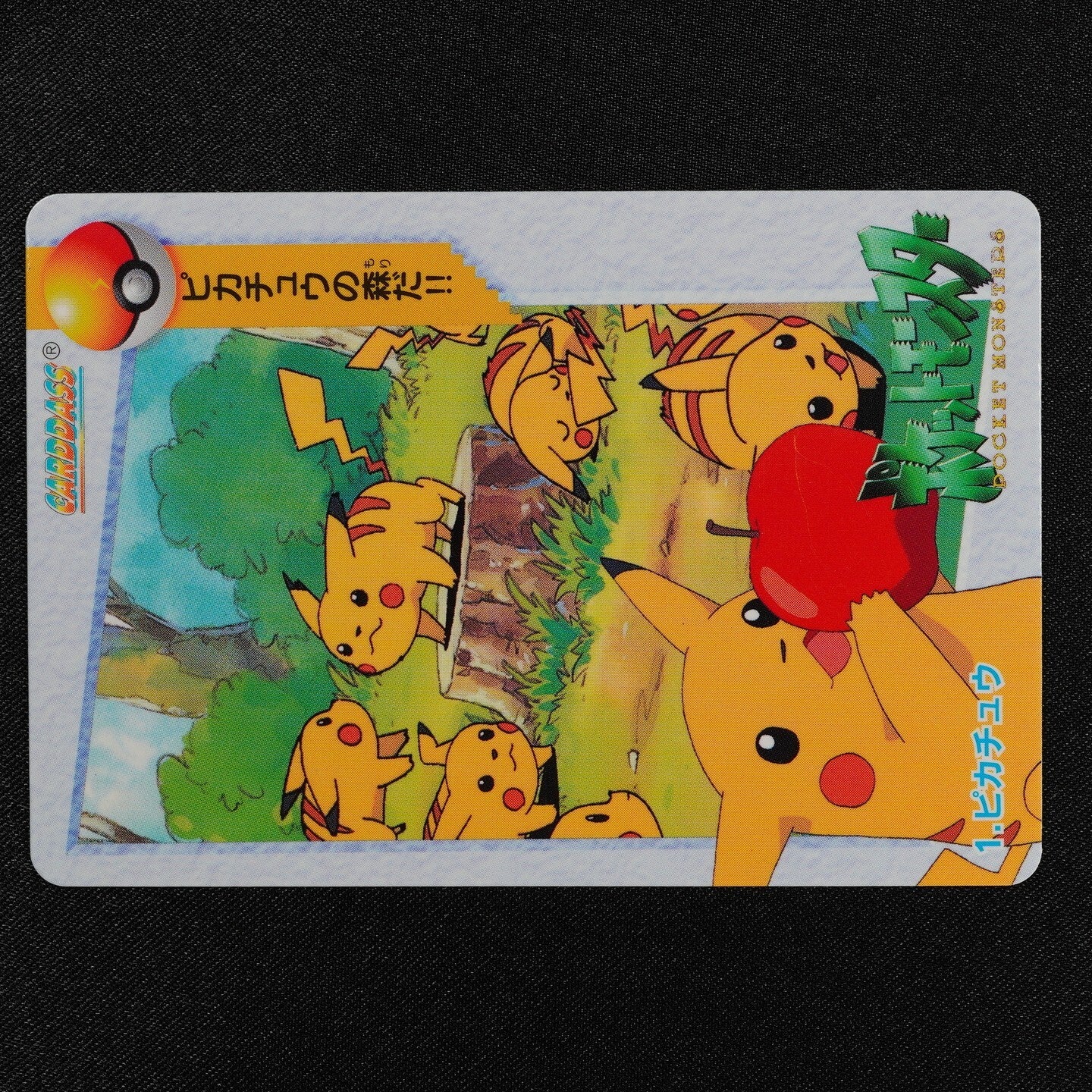Pokemon Card Pikachu 1 Bandai Carddass Anime Collection 1998 Japanese F2103