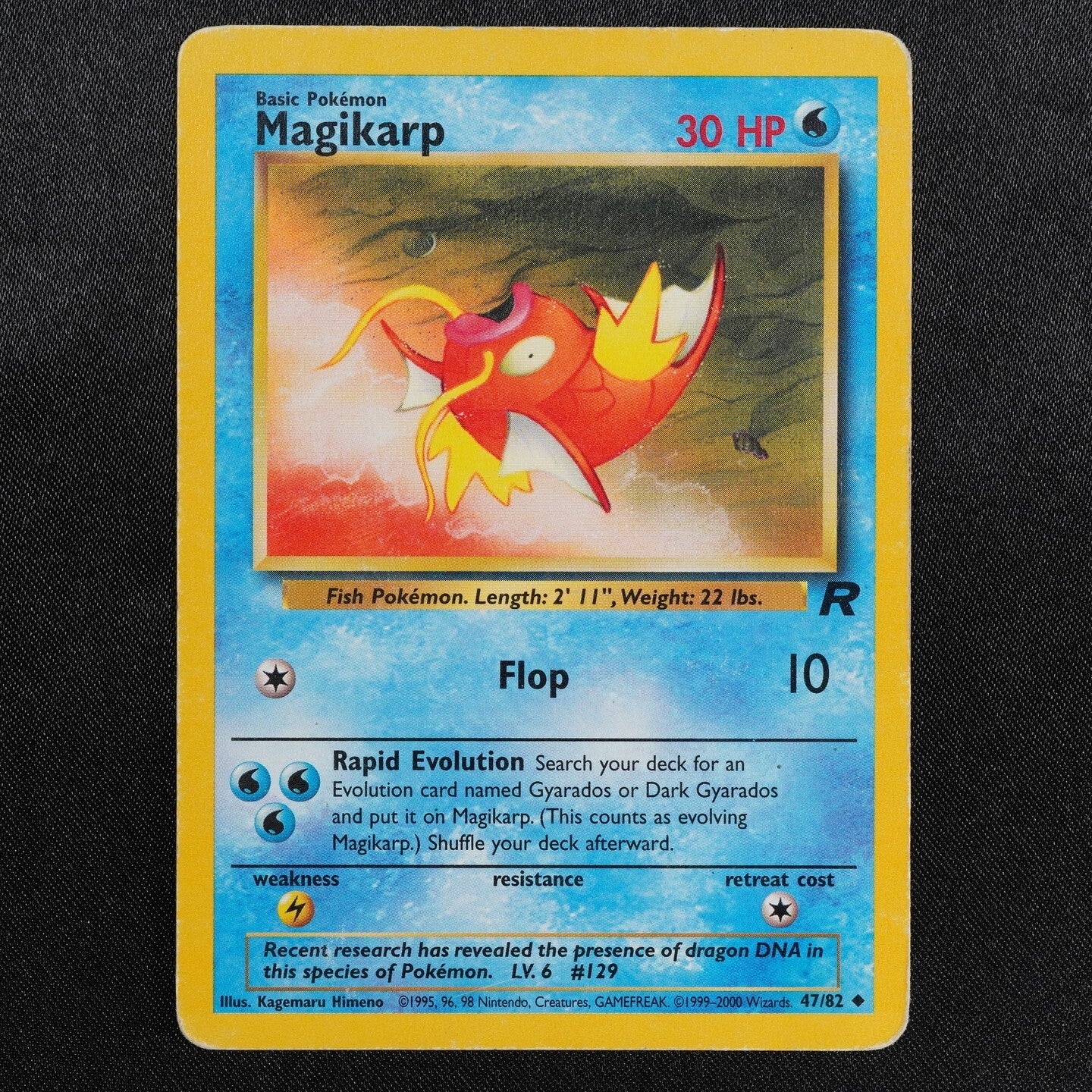 Pokemon Card Magikarp 47/82 Nintendo 1990s Basic English F8211