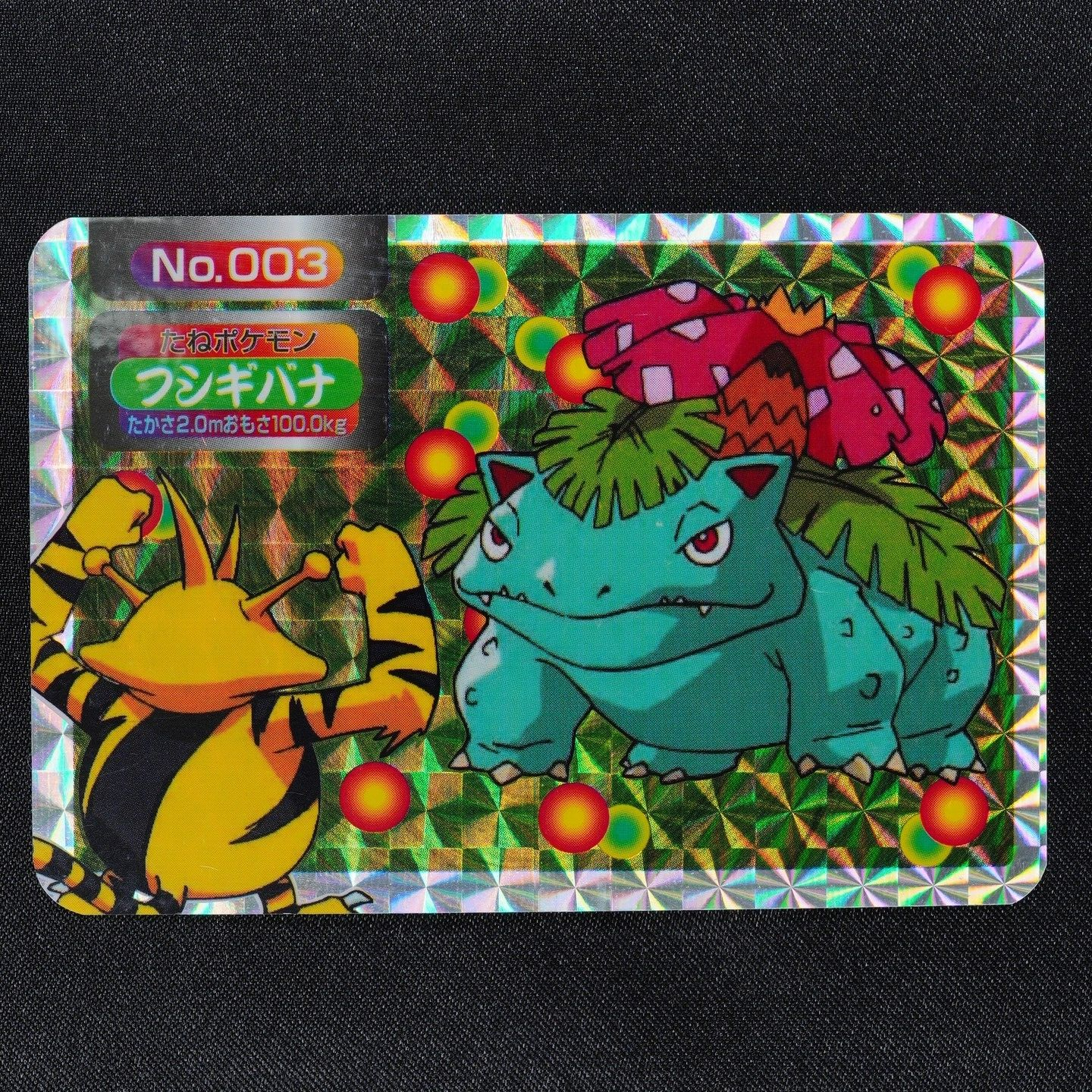 Pokemon Card Venusaur 003 Topsun Nintendo Japanese Holo Prism F1410