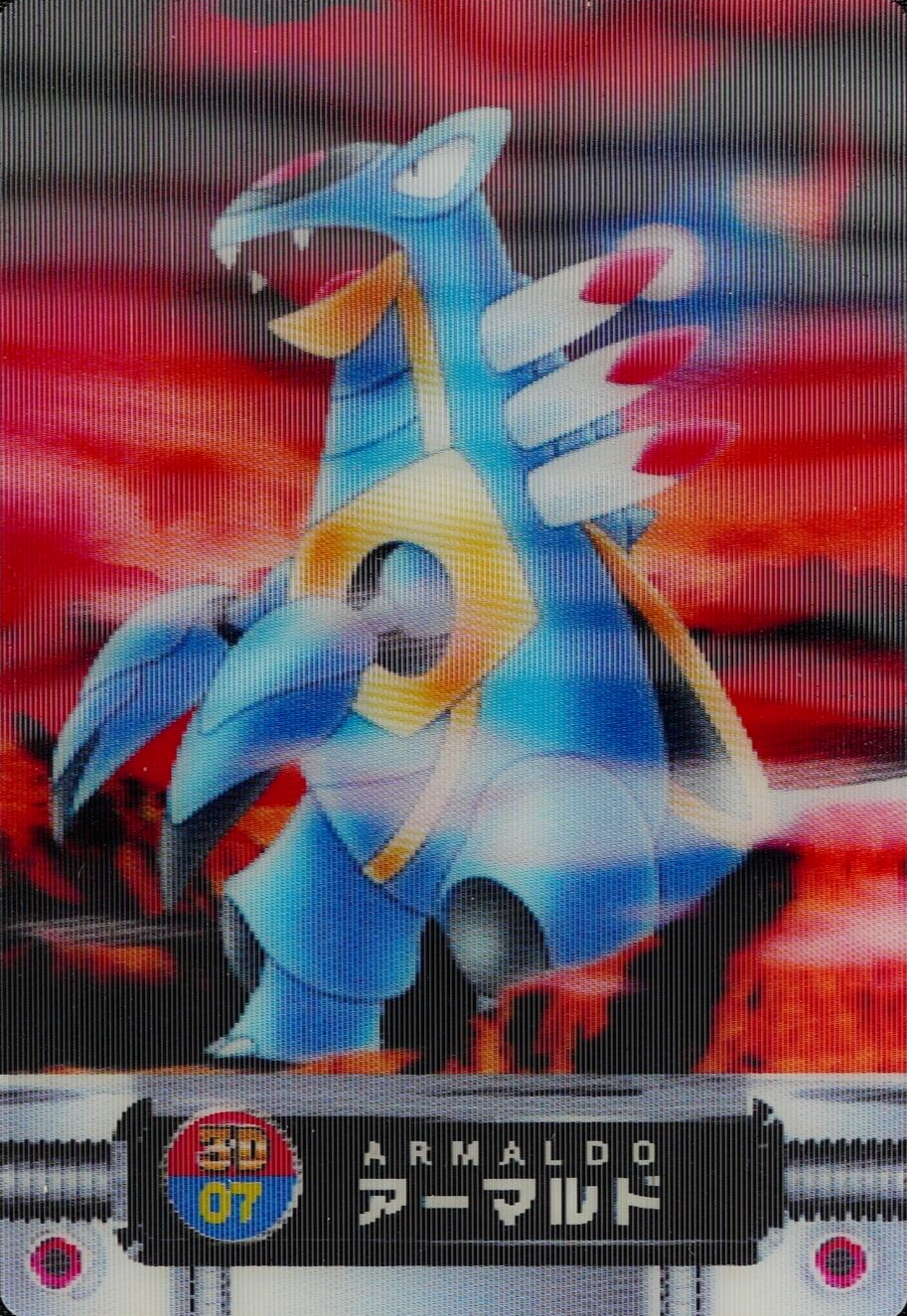 Pokemon Zukan Card 3D Armaldo 07 Nintendo Advance Generation 3D Japanese F3021