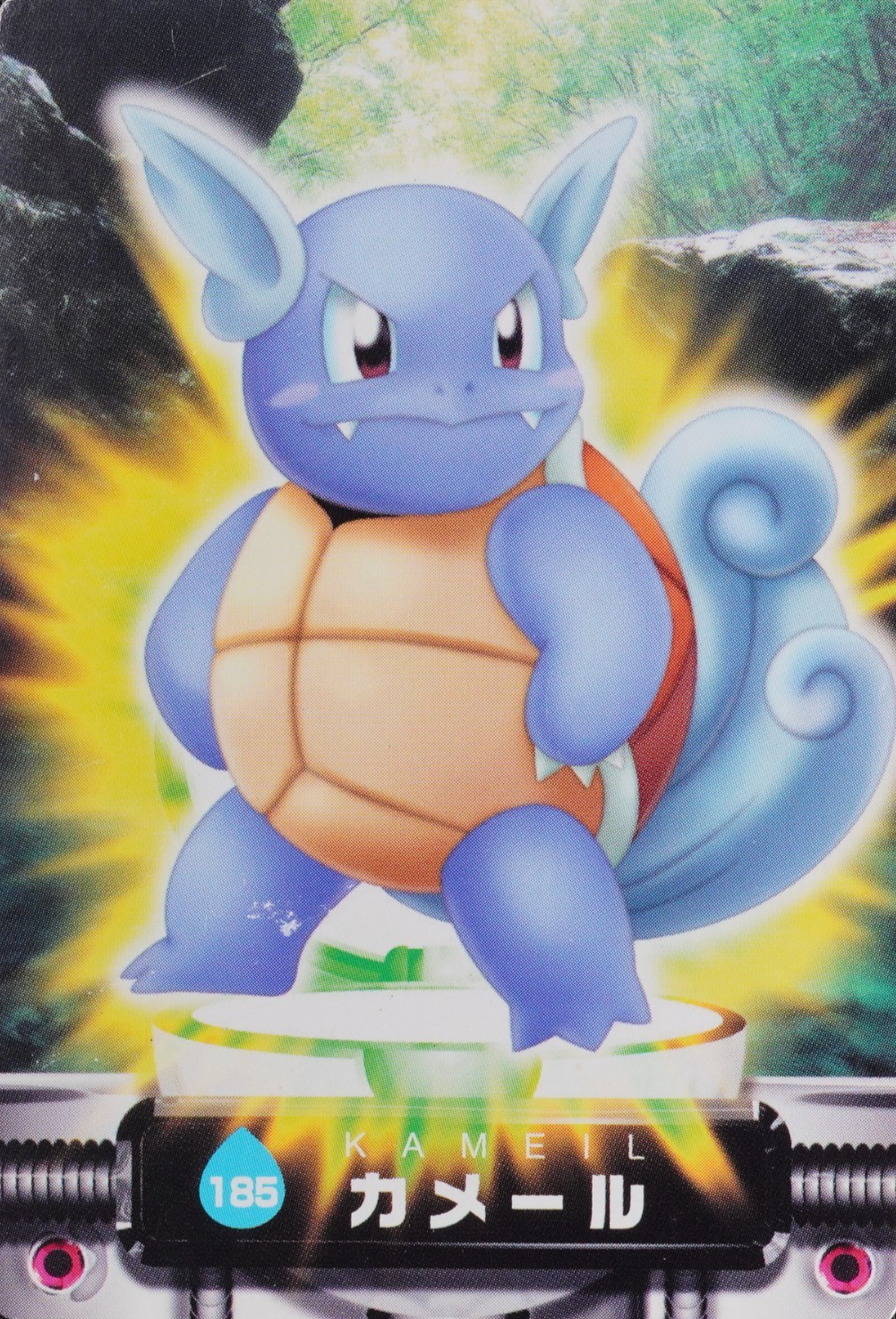 Pokemon Zukan Card Wartortle 185 Nintendo Advance Generation Japanese P1454