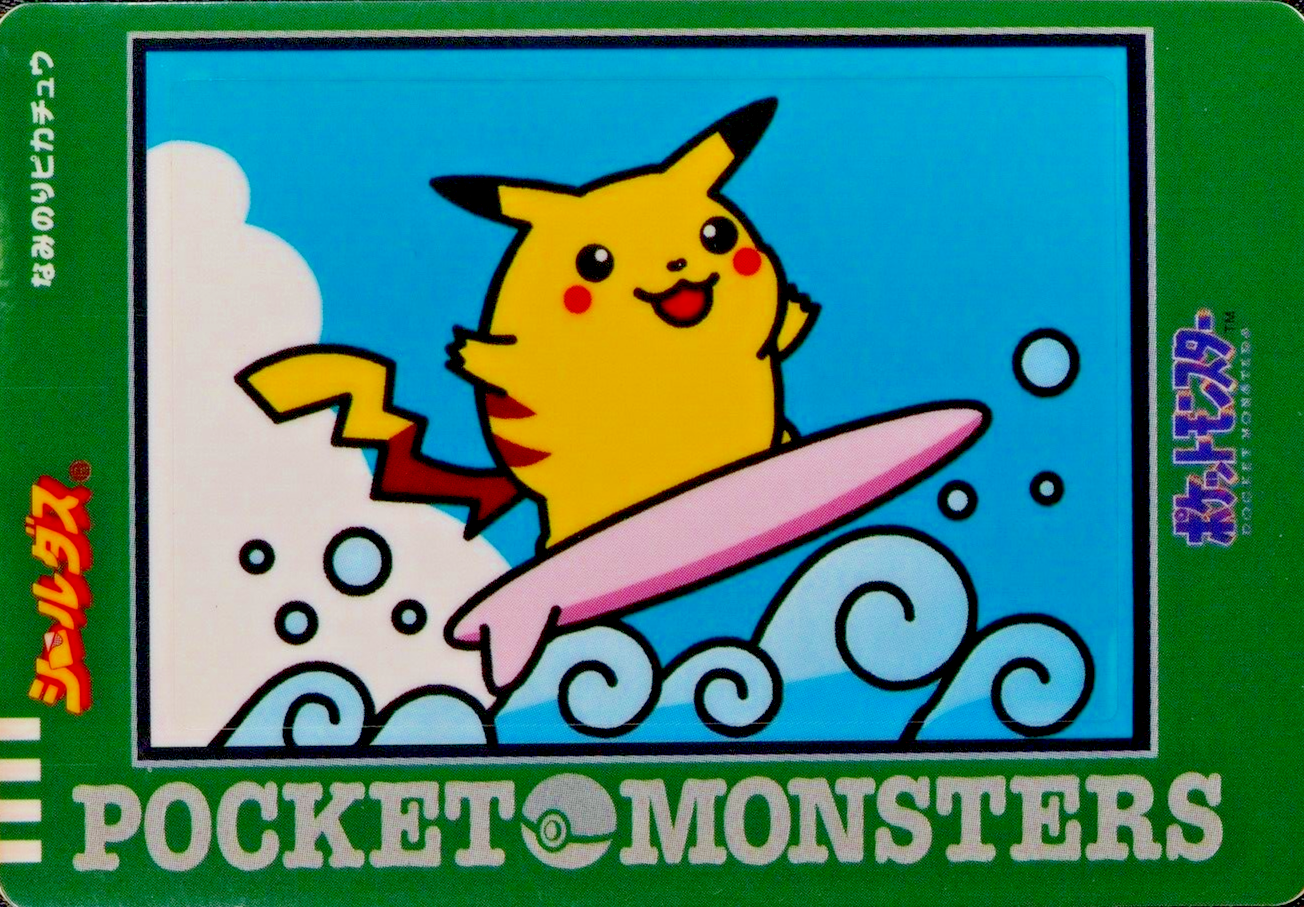 Pokemon Card Surfing Pikachu Bandai Sealdass 1997 Japanese F5204