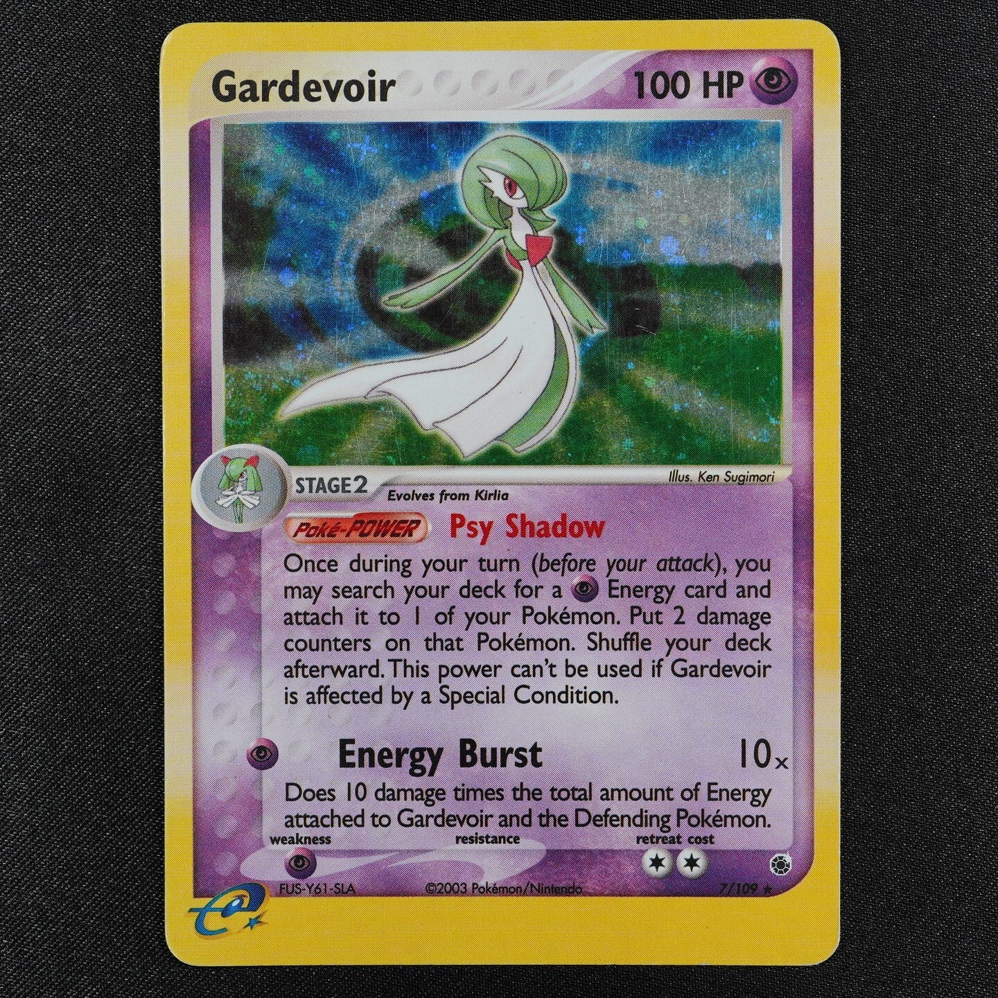 Pokemon Card Gardevoir FUS-Y61-SLA Nintendo 2003 HP100 English F3126