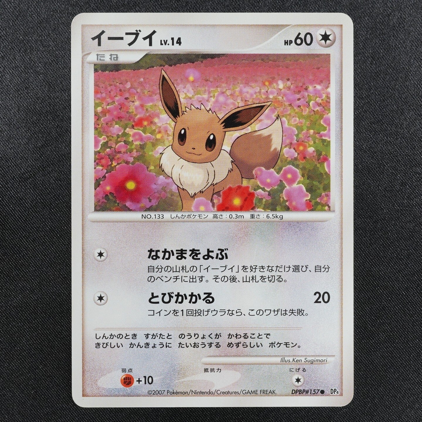 Pokemon Card Eevee 133 DPBP#157 Nintendo 2007 HP60 Japanese F8149